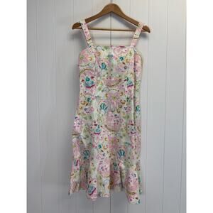 Karin Stevens Womens‎ Floral Baby Doll Paisley Dress Size 12 Boho Tea Wedding